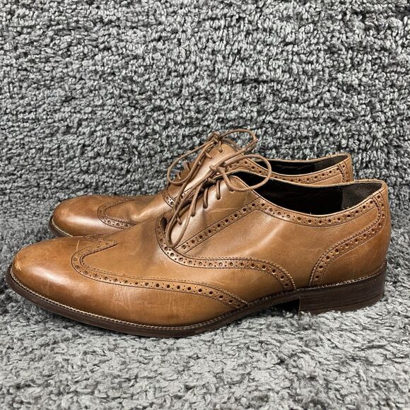Cole Haan Williams Wingtip Oxford Size 15 Shoes Brown Leather C12210 - Picture 1 of 8